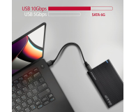 Axagon EE25-GTR, USB-C 10Gbps - SATA 6G 2.5" RIBBED box, czarny - 1353413 - zdjęcie 2